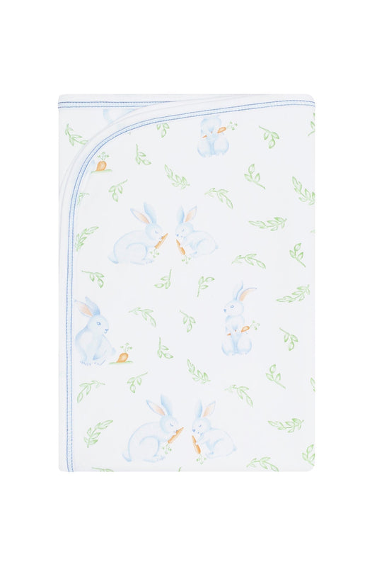Blue Bunny Print Blanket - Blissfully Lavender BoutiqueNella Pima