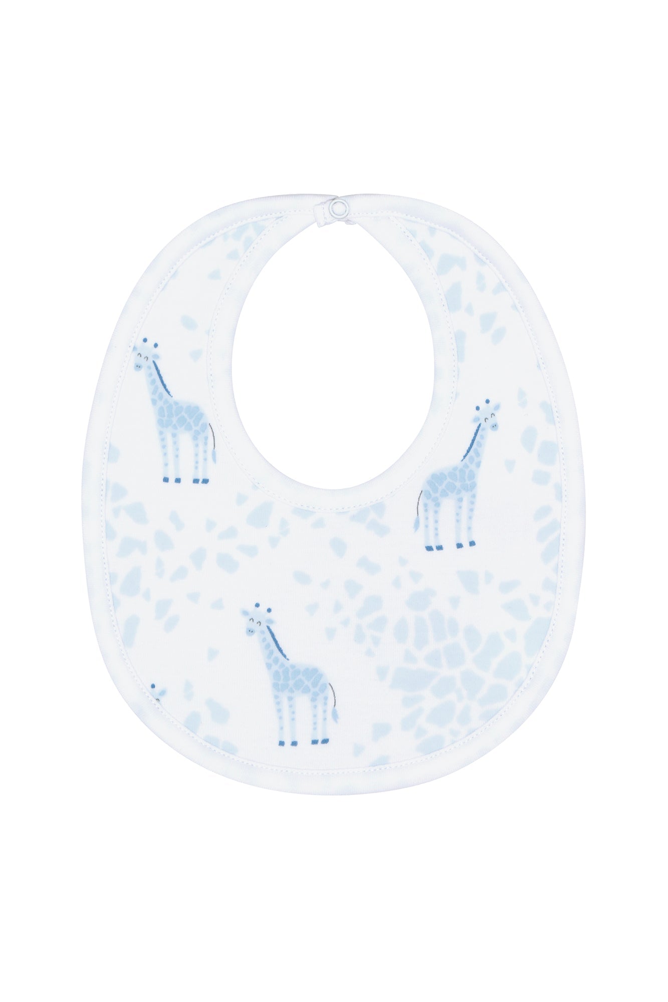 Blue Giraffe Print Bib - Blissfully Lavender BoutiqueNella Pima