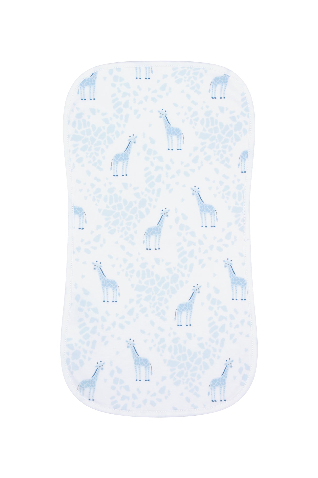 Blue Giraffe Print Burp Cloth - Blissfully Lavender BoutiqueNella Pima