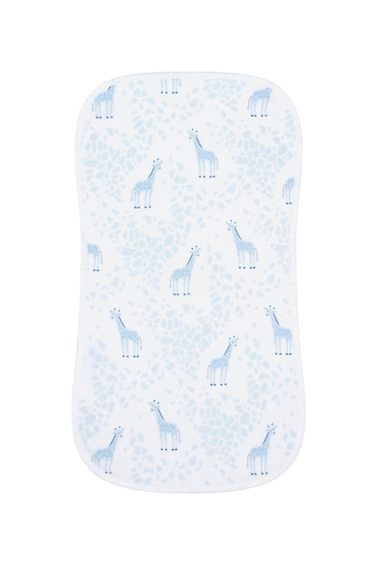 Blue Giraffe Print Burp Cloth - Blissfully Lavender BoutiqueNella Pima