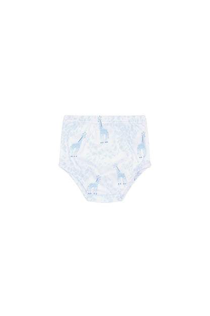 Blue Giraffe Print Diaper Cover Set - Blissfully Lavender BoutiqueNella Pima