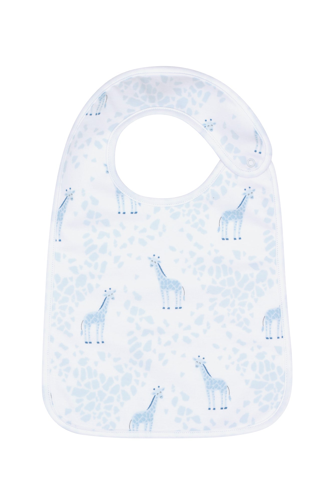 Blue Giraffe Print Feeding Bib - Blissfully Lavender BoutiqueNella Pima