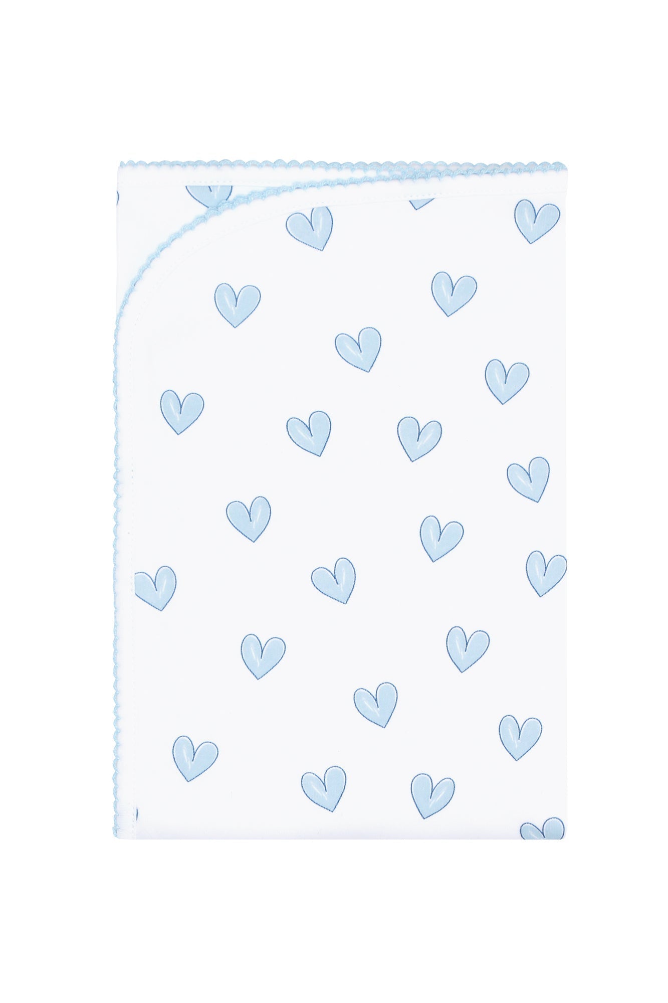 Blue Heart Print Blanket - Blissfully Lavender BoutiqueNella Pima