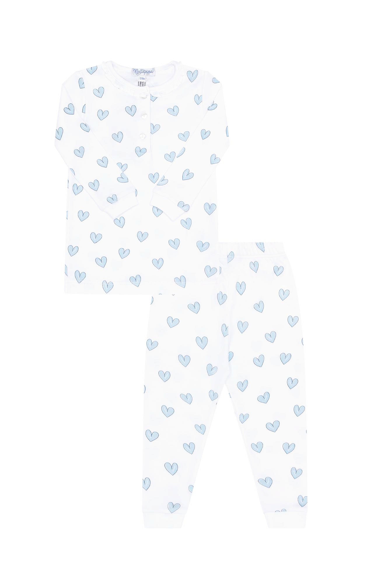 Blue Heart Print Pajama - Blissfully Lavender BoutiqueNella Pima