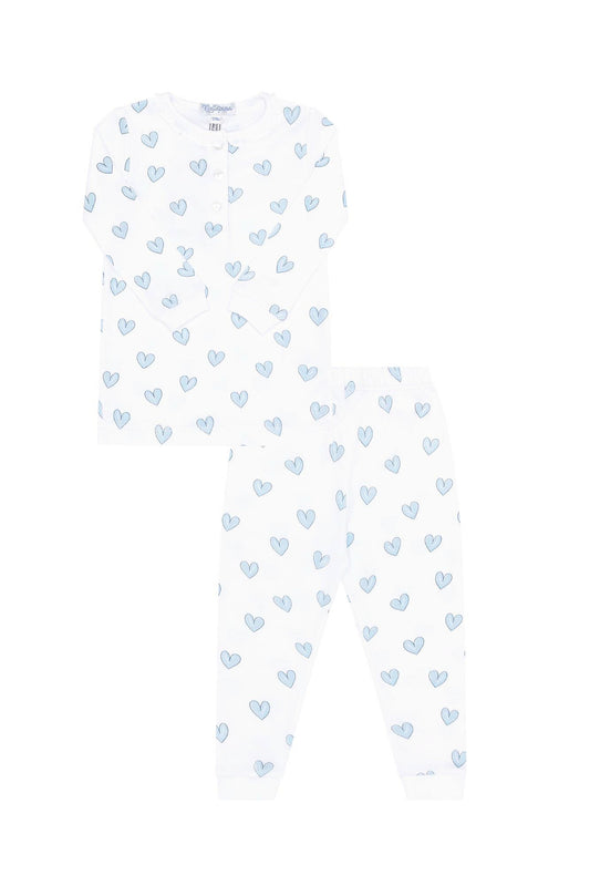 Blue Heart Print Pajama - Blissfully Lavender BoutiqueNella Pima