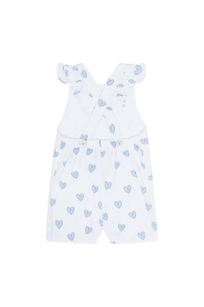 Blue Heart Print Romper - Blissfully Lavender BoutiqueNella Pima