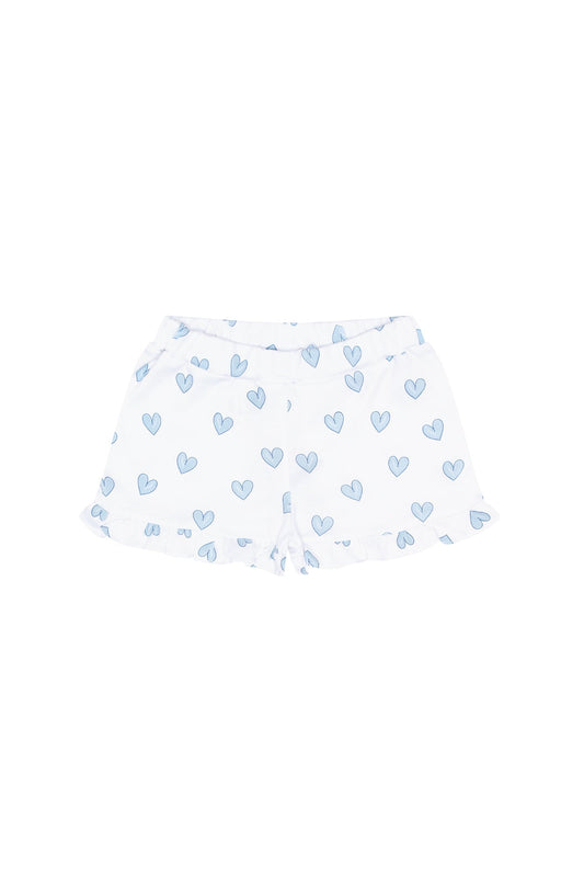 Blue Heart Print Short - Blissfully Lavender BoutiqueNella Pima