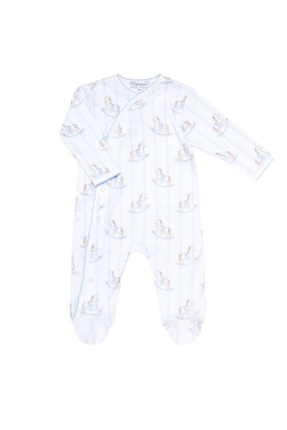 Blue Rocking Horse Footie - Blissfully Lavender BoutiqueNella Pima