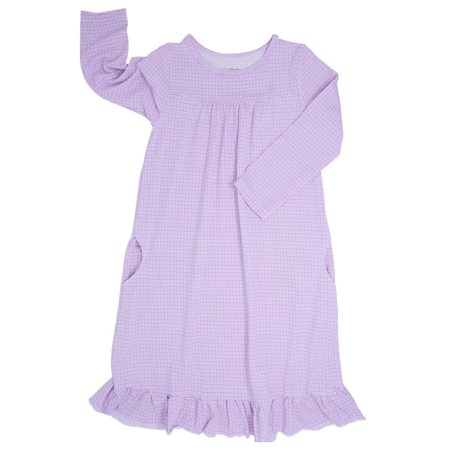 Purple Basketweave Girls Boho Dress