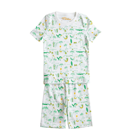 Boys Alligators on Holiday Summer Pajamas - Blissfully Lavender BoutiquePetidoux