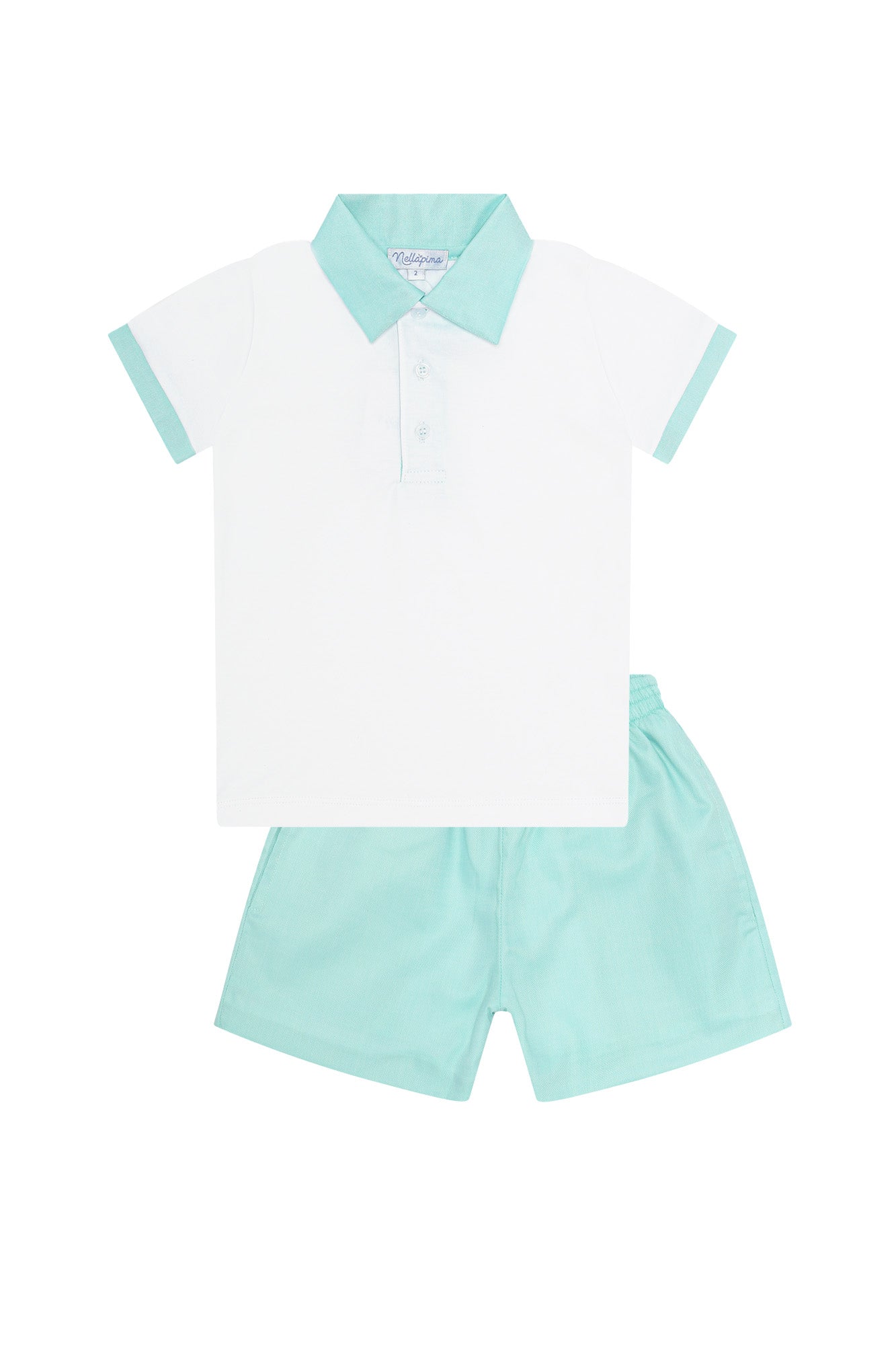 Boys Aqua Pima Cotton Capri Set - Blissfully Lavender BoutiqueNella Pima