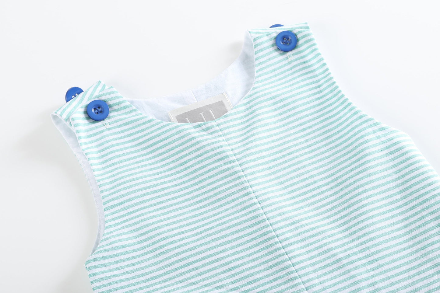 Boys Aqua Striped Gator Shortall - Blissfully Lavender BoutiqueLil Cactus