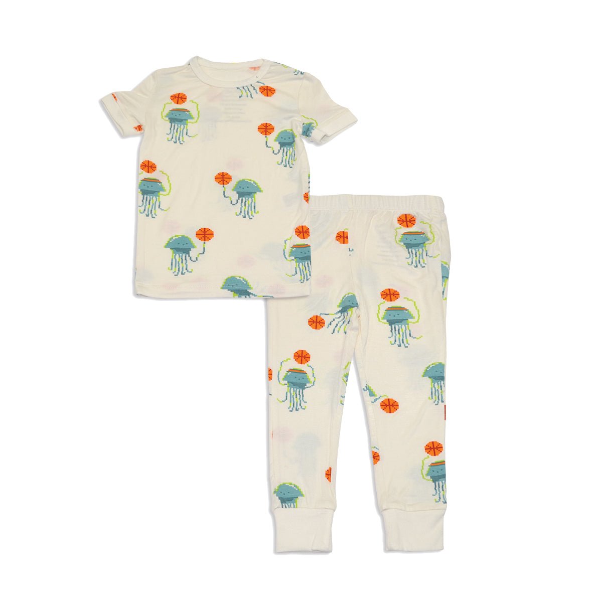Boys Bamboo Short Sleeve Pajama Set (Pixel Jelly Print) - Blissfully Lavender Boutiquehttps://silkberrybaby.com/