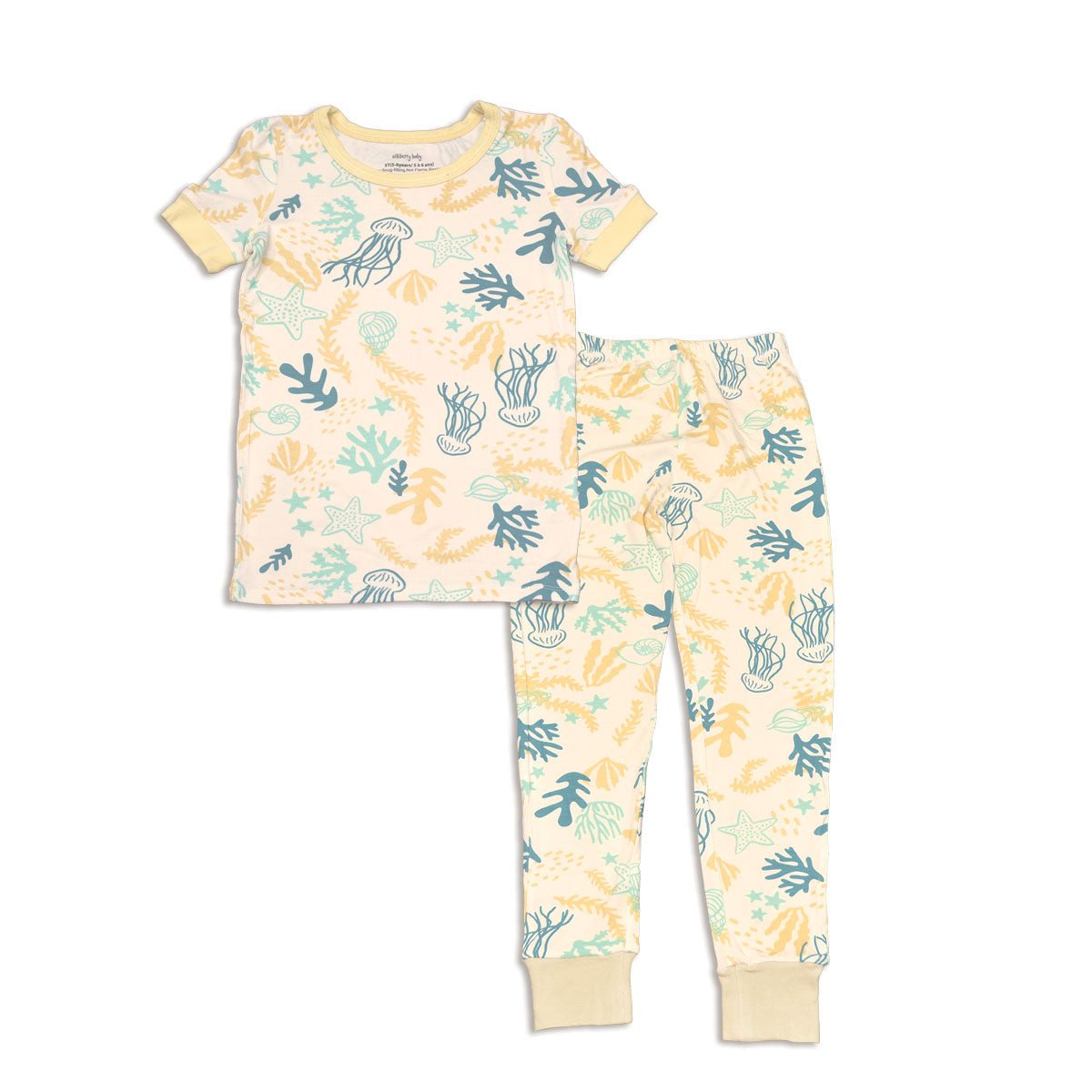 Boys Bamboo Short Sleeve Pajama Set (Reef Print) - Blissfully Lavender Boutiquehttps://silkberrybaby.com/