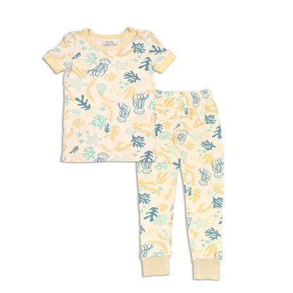 Boys Bamboo Short Sleeve Pajama Set (Reef Print) - Blissfully Lavender Boutiquehttps://silkberrybaby.com/