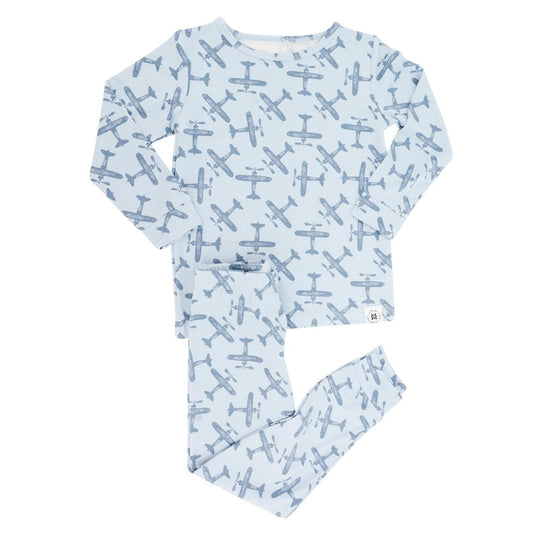 Boys Blue Airplanes Bamboo Pajama - Blissfully Lavender BoutiqueSweet Bamboo
