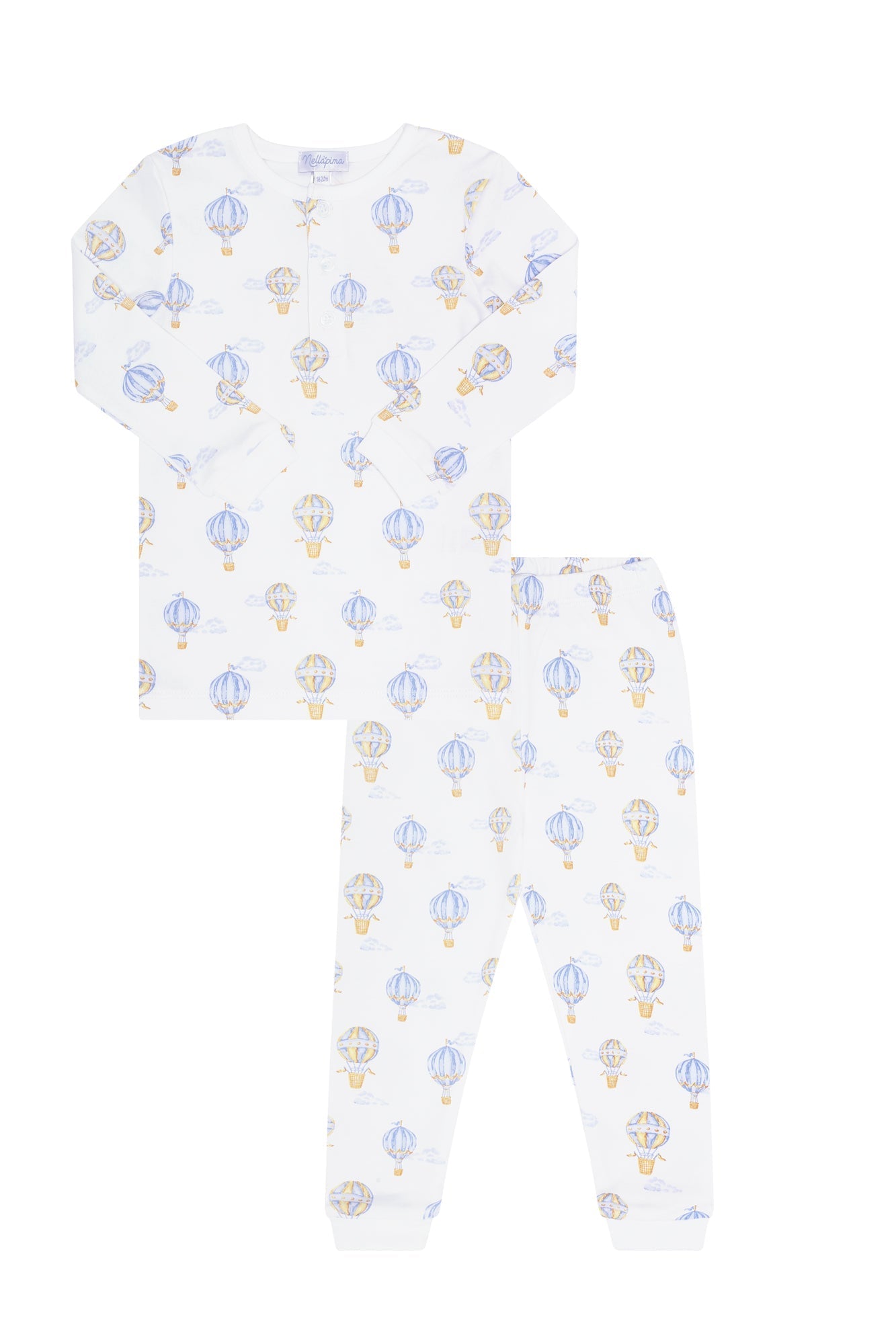 Boys Blue Balloons Print Pajama - Blissfully Lavender BoutiqueNella Pima