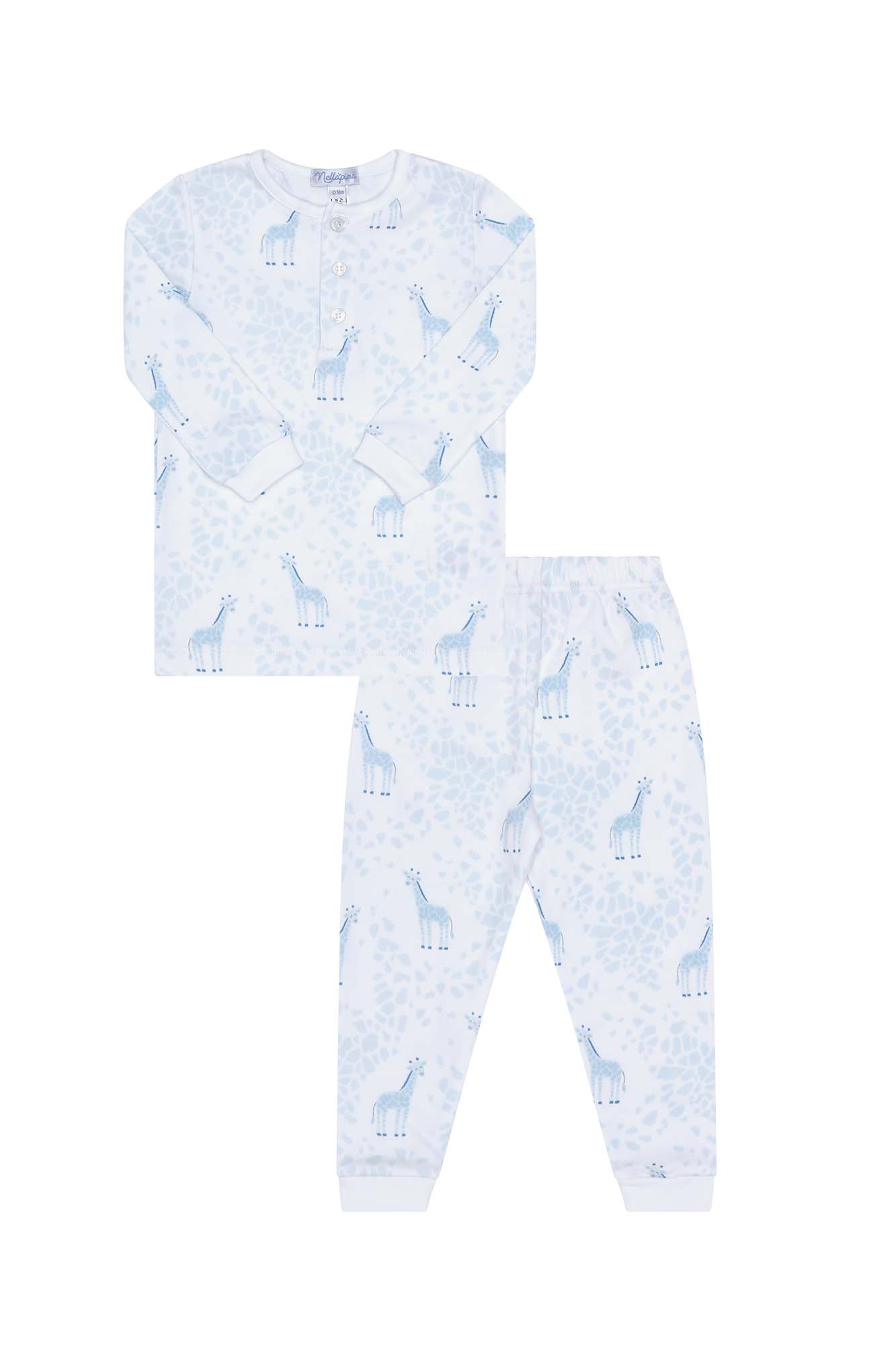 Boys Blue Giraffe Print Pajama - Blissfully Lavender BoutiqueNella Pima