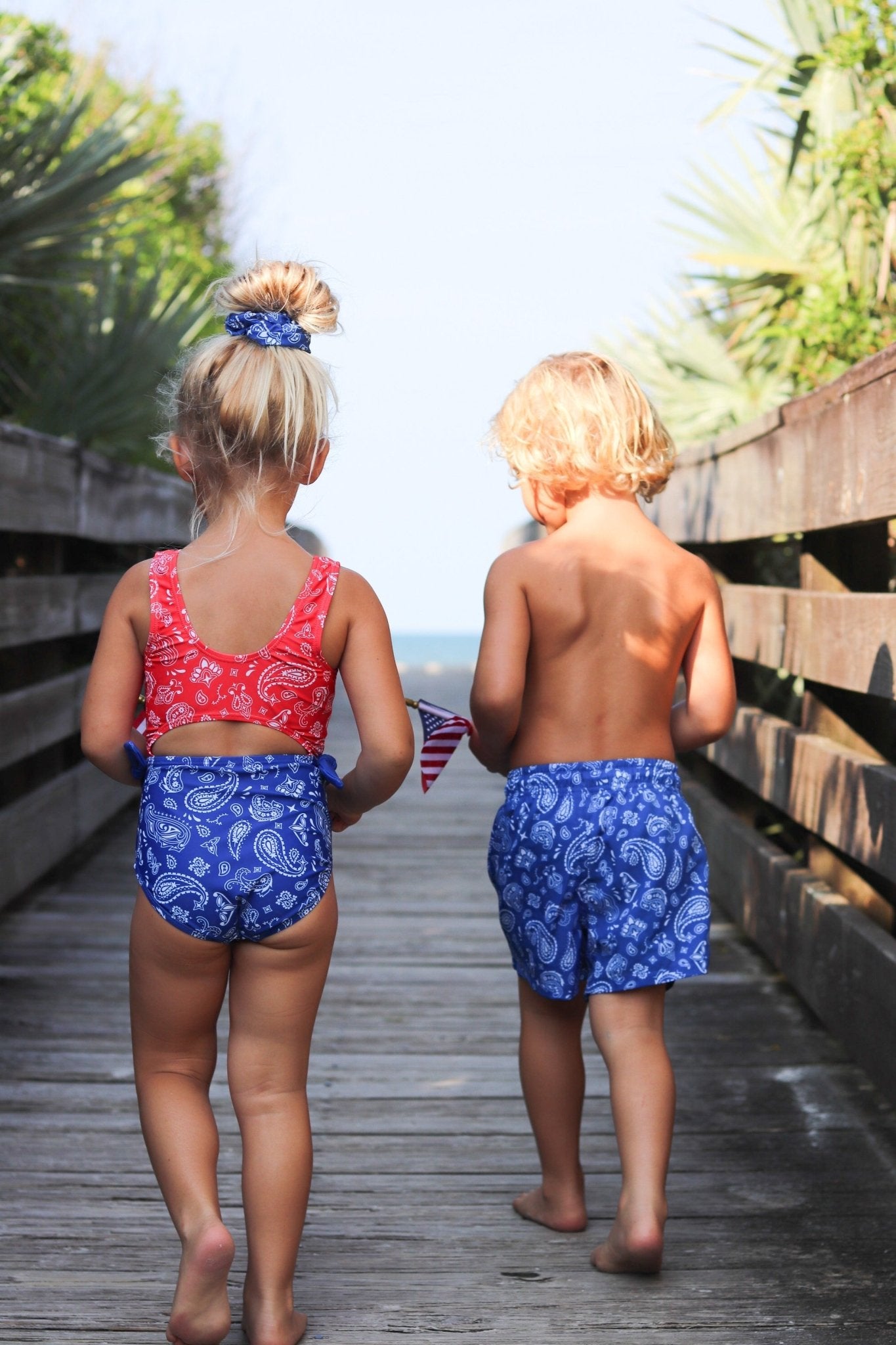 Boys Blue Glory Swim Trunks - Blissfully Lavender BoutiqueBlueberry Bay