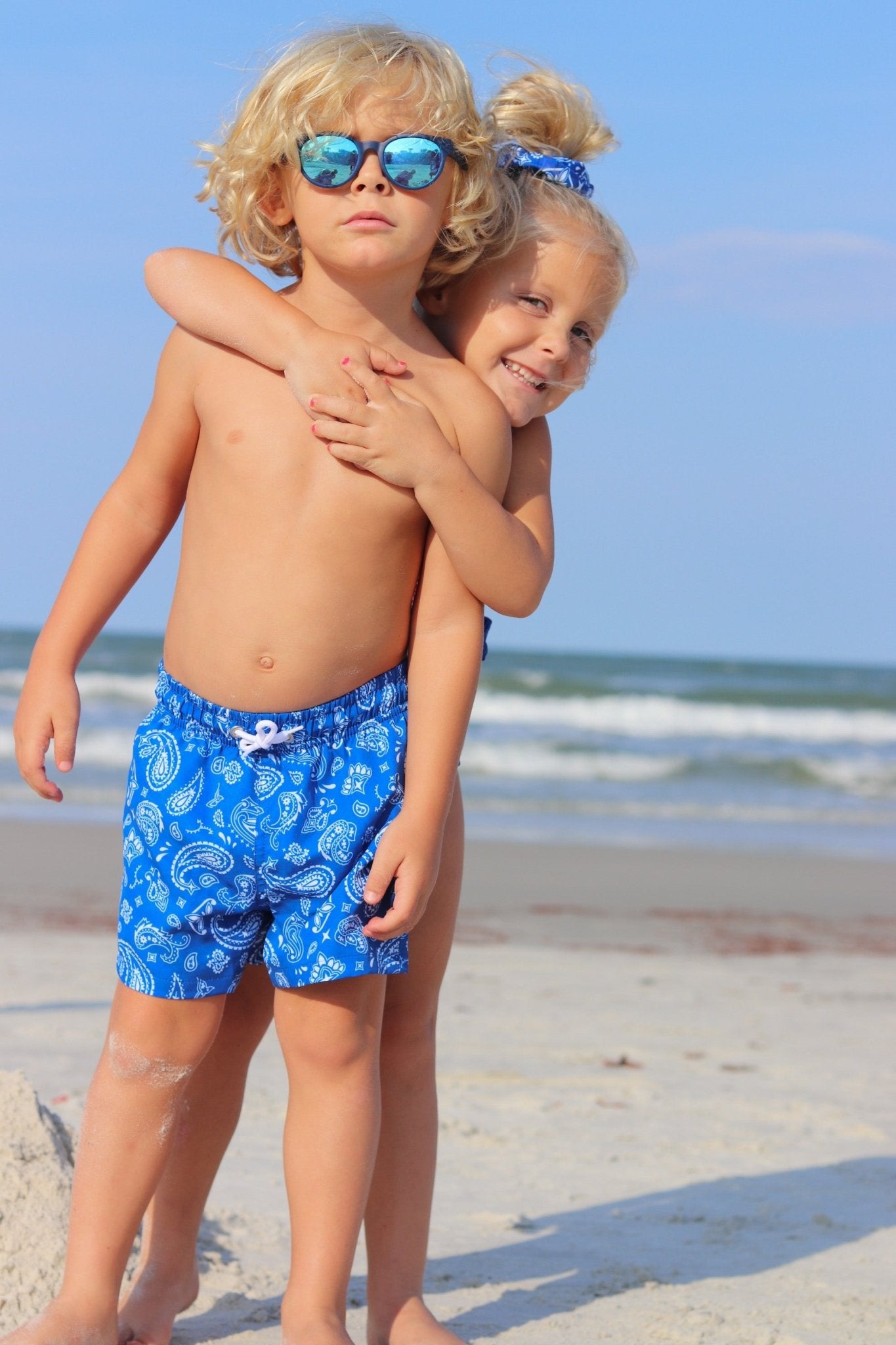 Boys Blue Glory Swim Trunks - Blissfully Lavender BoutiqueBlueberry Bay