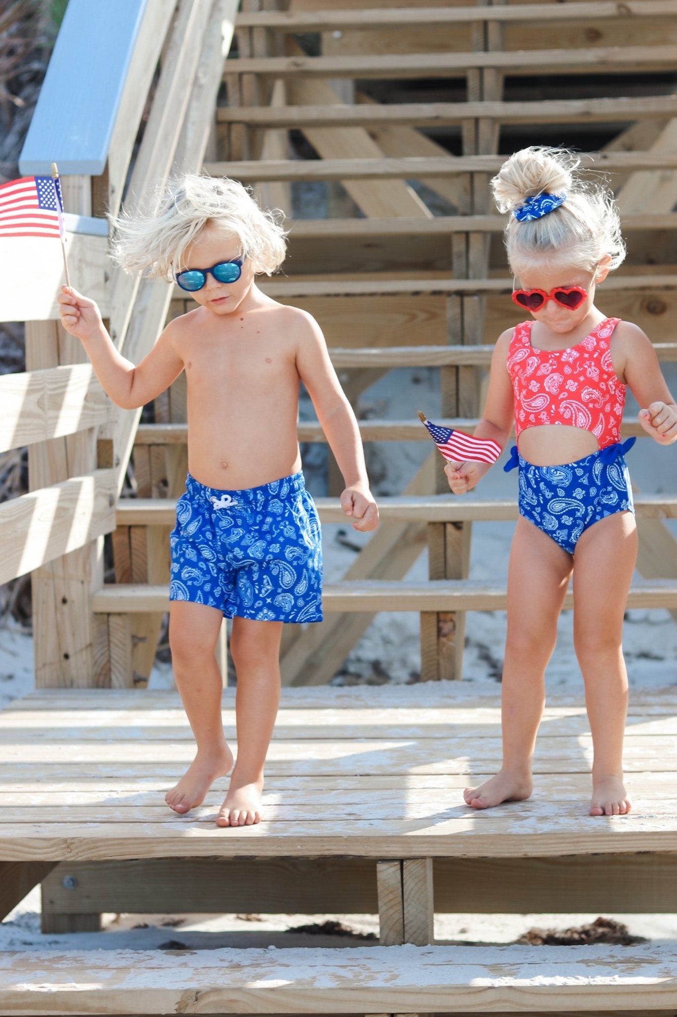 Boys Blue Glory Swim Trunks - Blissfully Lavender BoutiqueBlueberry Bay