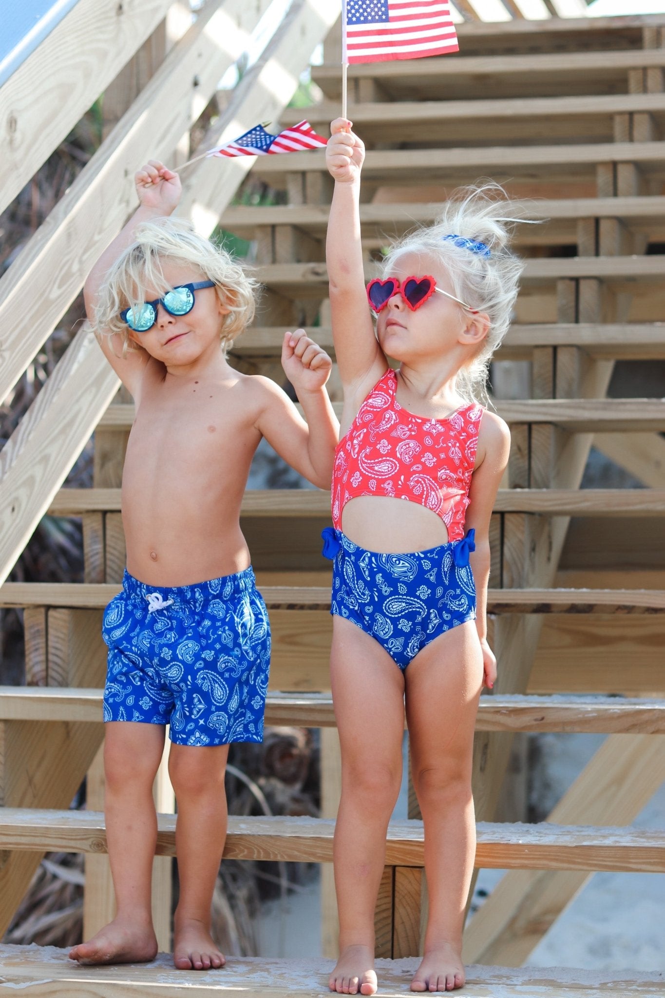 Boys Blue Glory Swim Trunks - Blissfully Lavender BoutiqueBlueberry Bay