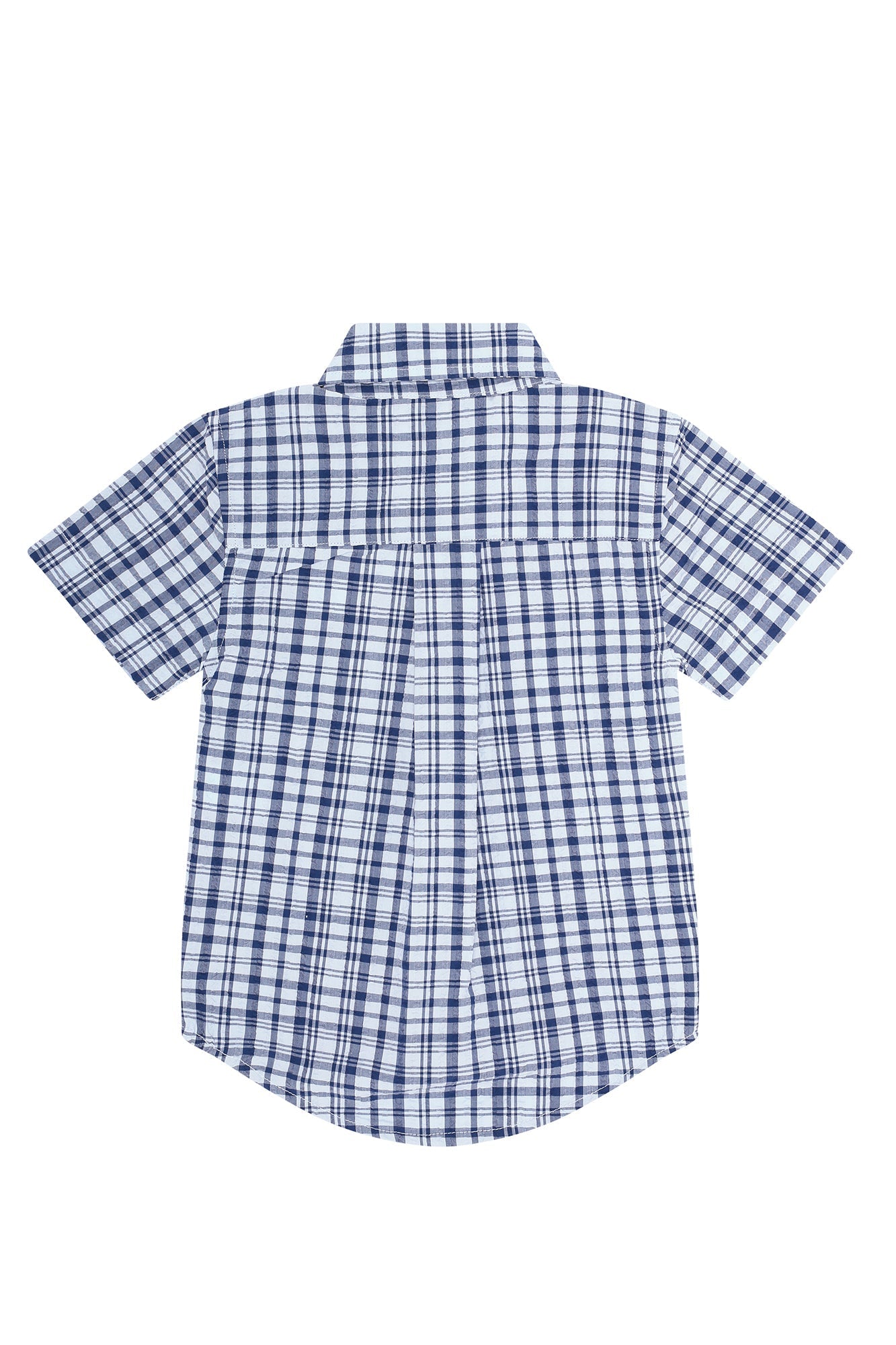 Boys Blue Plaid Pima Cotton Shirt - Blissfully Lavender BoutiqueNella Pima