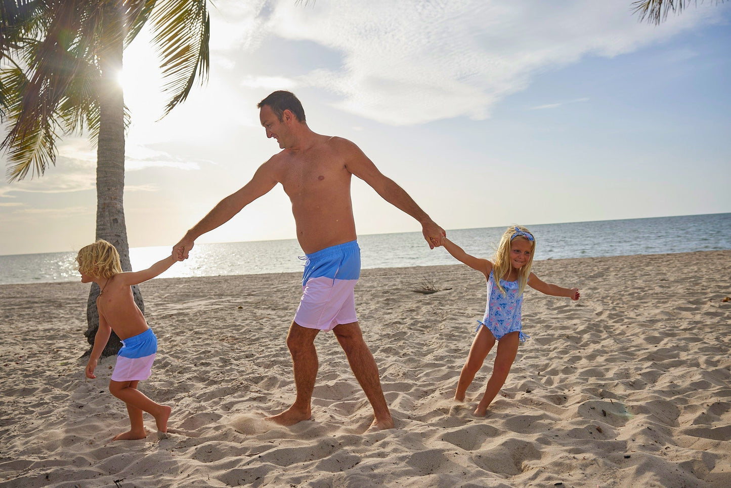 Boys Coastal Cabana Swim Trunks - Blissfully Lavender BoutiqueBlueberry Bay