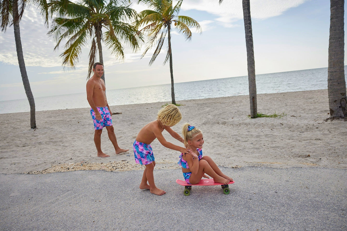 Boys Coastal Cabana Swim Trunks - Blissfully Lavender BoutiqueBlueberry Bay