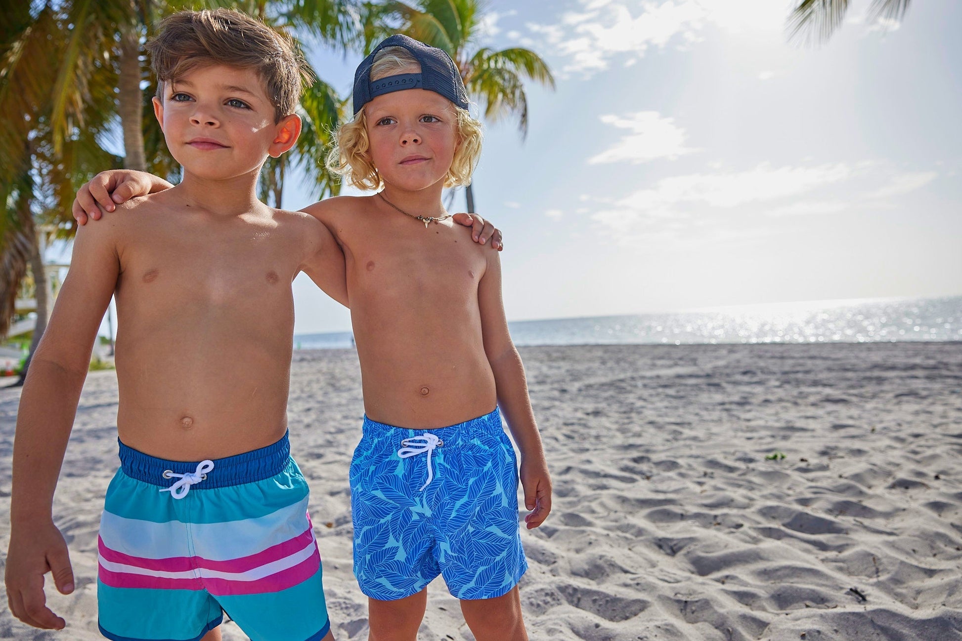 Boys Coconut Cottage Swim Trunks - Blissfully Lavender BoutiqueBlueberry Bay