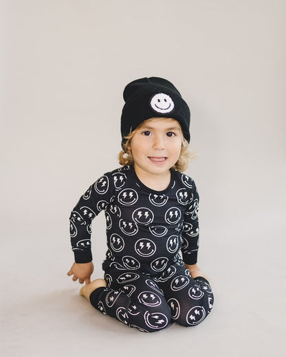 Boys Electric Smiley Bamboo Two Piece Pajama Set - Blissfully Lavender BoutiqueLUCKY PANDA KIDS