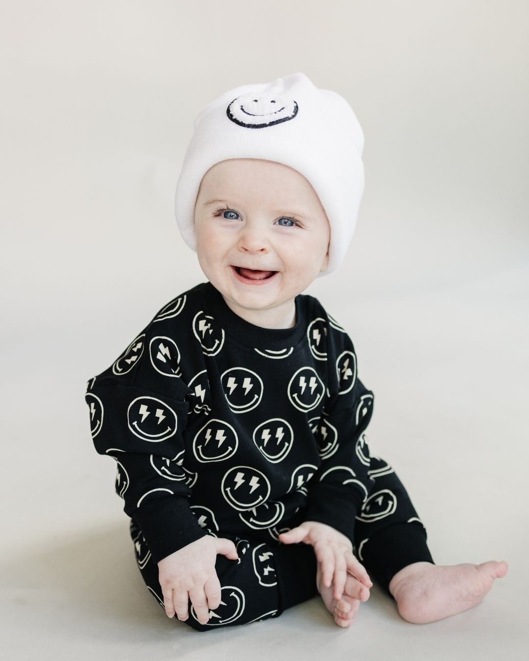 Boys Electric Smiley Jogger Set - Blissfully Lavender BoutiqueLUCKY PANDA KIDS