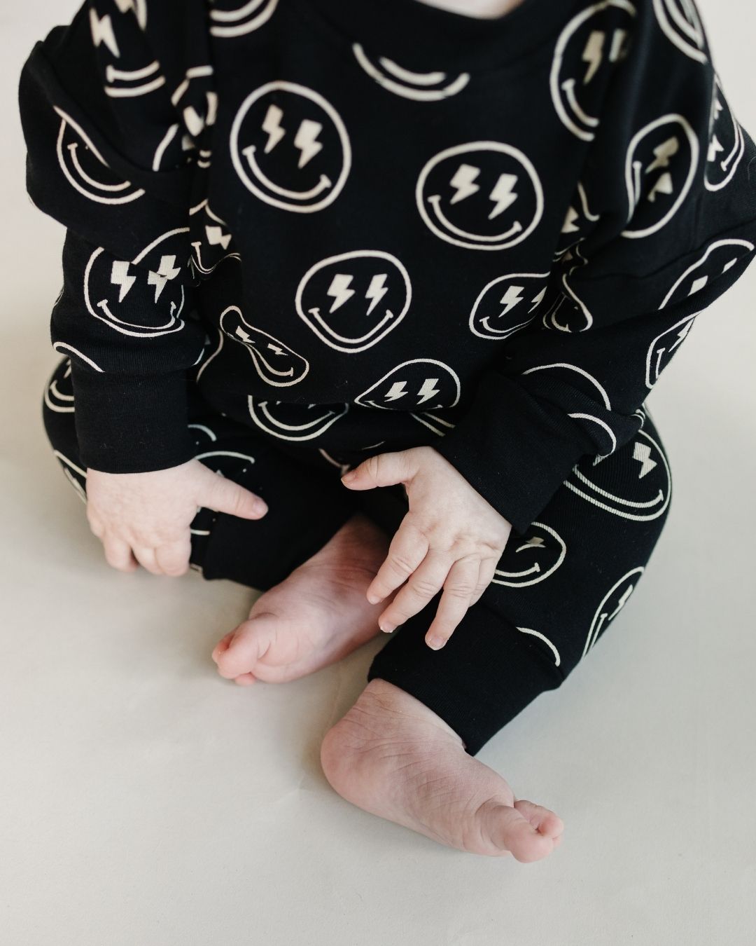 Boys Electric Smiley Jogger Set - Blissfully Lavender BoutiqueLUCKY PANDA KIDS