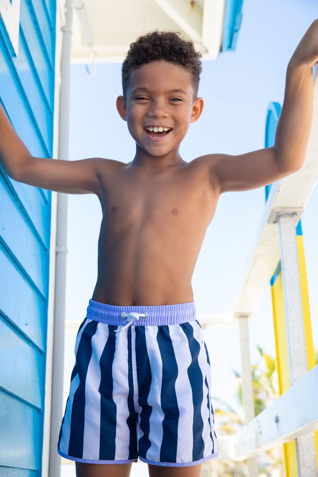 Boys Grand Windsor Swim Trunks - Blissfully Lavender BoutiqueBlueberry Bay