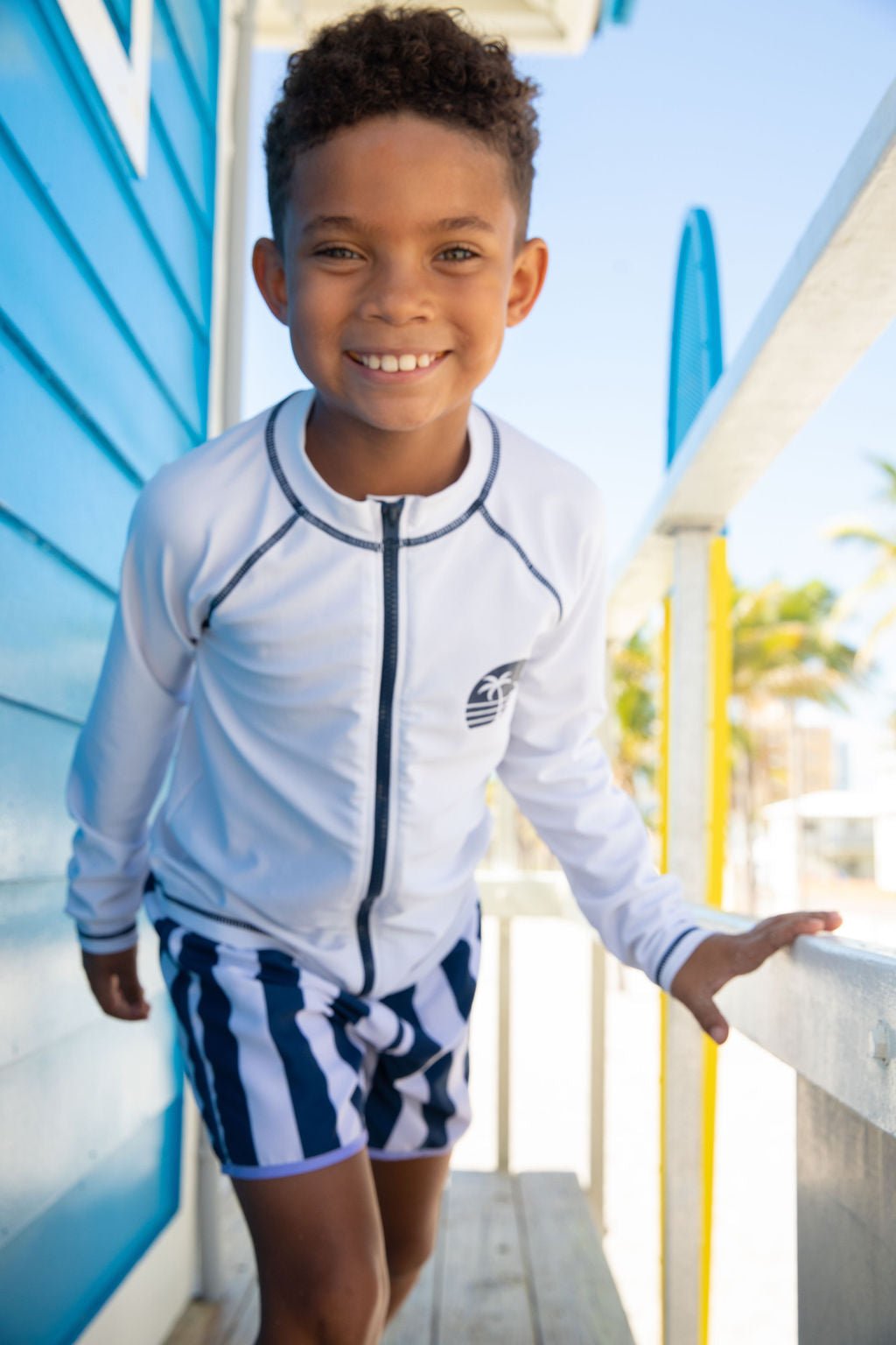 Boys Grand Windsor Swim Trunks - Blissfully Lavender BoutiqueBlueberry Bay