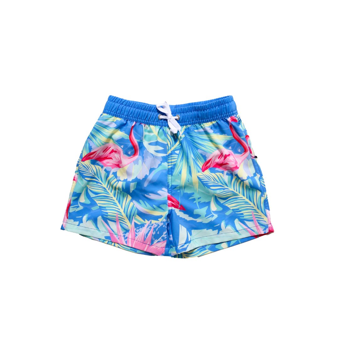 Boys Indigo Flamingo Swim Trunks - Blissfully Lavender BoutiqueBlueberry Bay