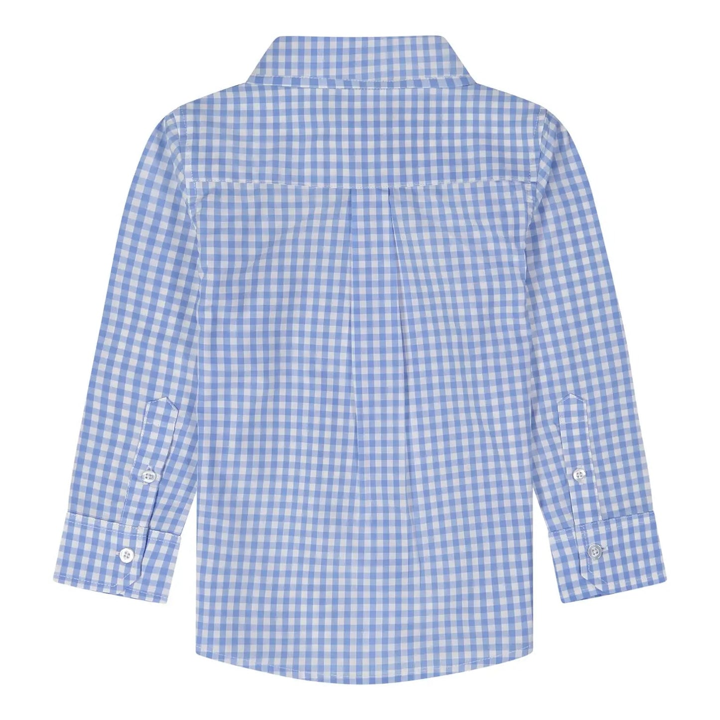 Boys Light Blue Gingham Button Down Shirt - Blissfully Lavender BoutiqueAndy & Evan