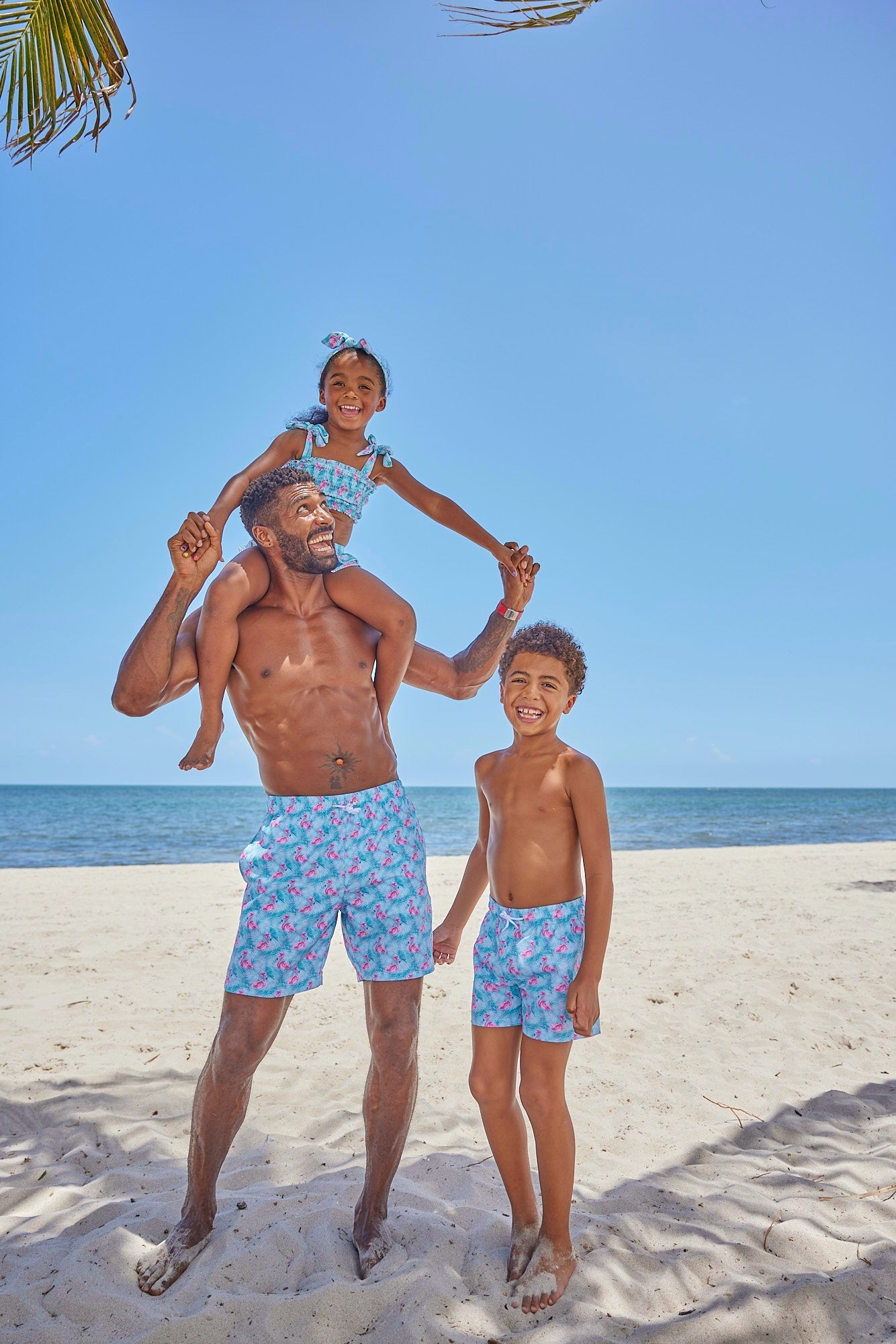 Boys Playa Flamingo Swim Trunks - Blissfully Lavender BoutiqueBlueberry Bay