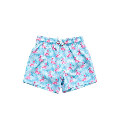 Boys Playa Flamingo Swim Trunks - Blissfully Lavender BoutiqueBlueberry Bay