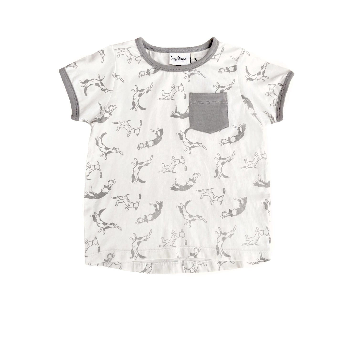 Boys Putty Dogs Jersey Pocket Tee - Blissfully Lavender BoutiqueCity Mouse