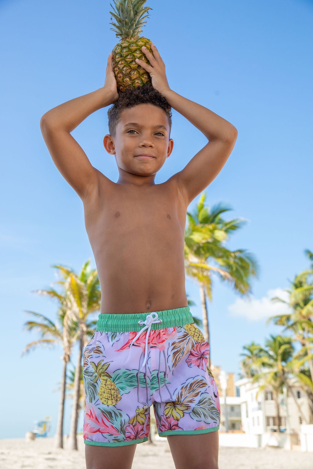 Boys Sea Oak Swim Trunks - Blissfully Lavender BoutiqueBlueberry Bay