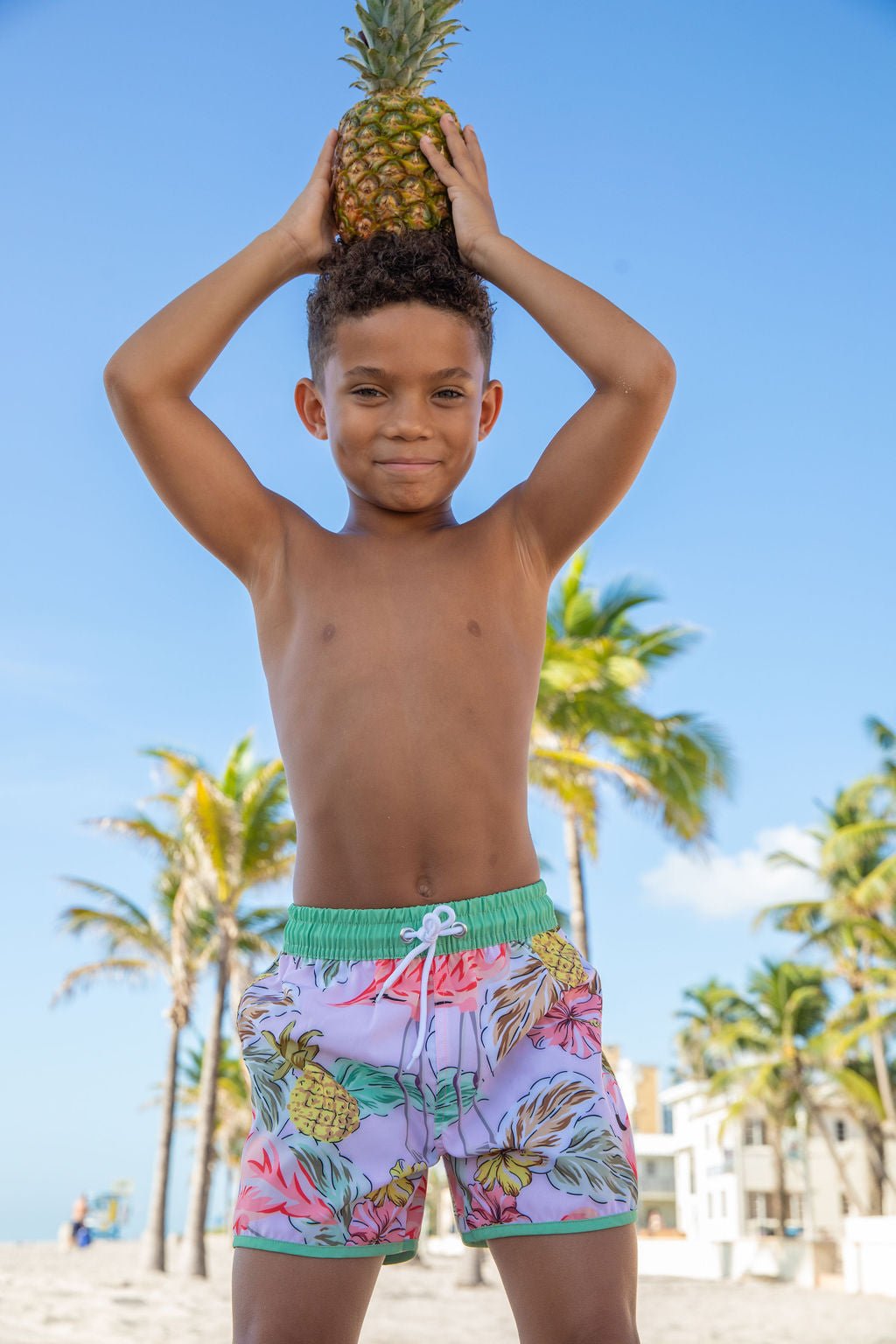 Boys Sea Oak Swim Trunks - Blissfully Lavender BoutiqueBlueberry Bay