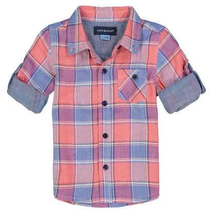 Boys Two - Faced Button - Down Shirt - Blissfully Lavender BoutiqueAndy & Evan