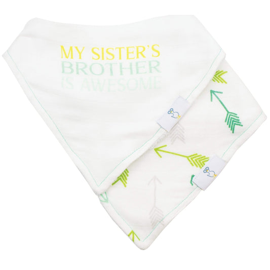 Brother and Arrows Muslin + Terry Cloth Bib Set - 2 Pack - Blissfully Lavender BoutiqueGoosewaddle® | Newborn Baby Blankets Toys Teethers Bibs & More