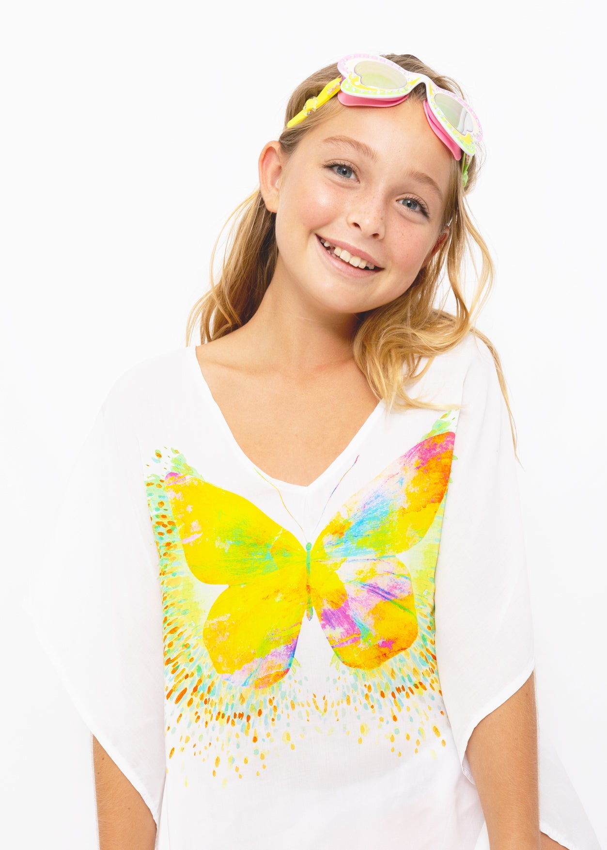 Girls Butterfly Splash Cover Up