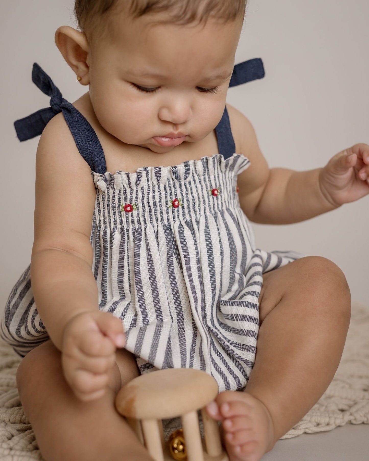 Carmen Linen Bubble Romper - Blissfully Lavender BoutiqueCuclie