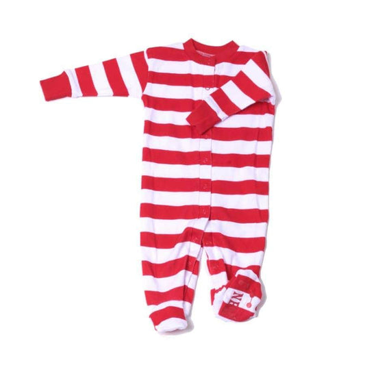 Classic Stripe Organic Red and White Footie Pajamas - Blissfully Lavender BoutiqueNew Jammies