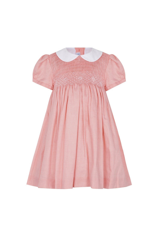 Coral Nella Smocked Dress - Blissfully Lavender BoutiqueNella Pima