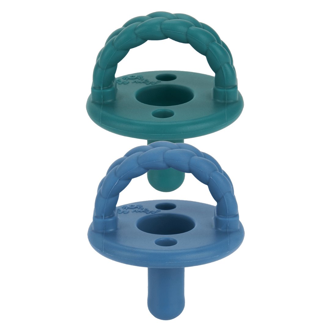 Deep Sea + Denim Sweetie Soother™ Pacifier Set - Blissfully Lavender BoutiqueItzy Ritzy