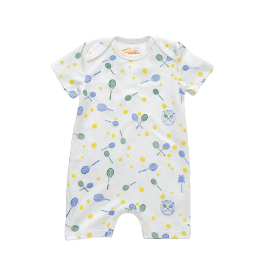 Fifteen Tennis Love Pima Cotton Baby Romper